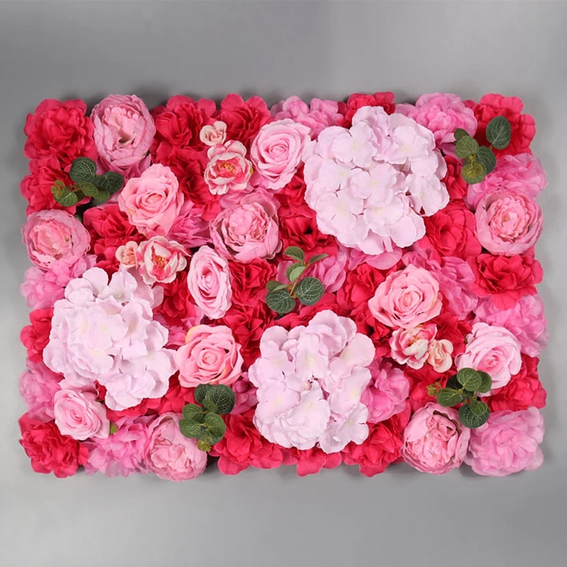 DIY Background Wall Decoration Rose Flower Outdoor Celebration Set Up Props Wedding Pink Decoration Artificial Flower