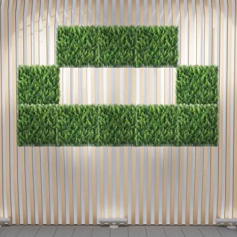 Popular and practica manufacturing green Home Green Plant Artificial Flower Plastic Garland artificial flowers wall