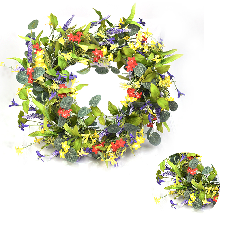 Eco Friendly Arts And Crafts eucalyptus Wreath 61cm home decoration plant Wild Flower Wreath