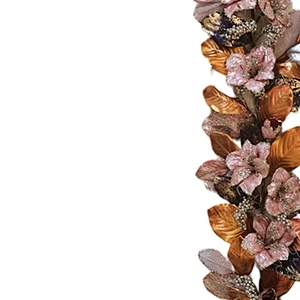 Christmas decorations glitter garland 182.88cm leaves with decoration simulation wreath