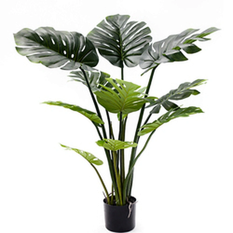 Chinese New Design quality philodendron variegata  monstera Decorative Indoor artificial monstera leaves