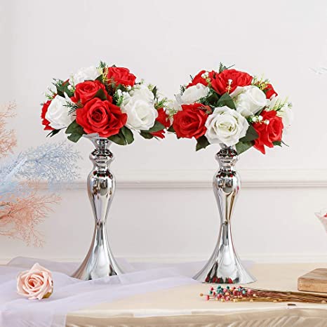 Silk Rose Suit Artificial Flower Wedding Party Centerpiece Flower Rack Decorations Artificial Flower