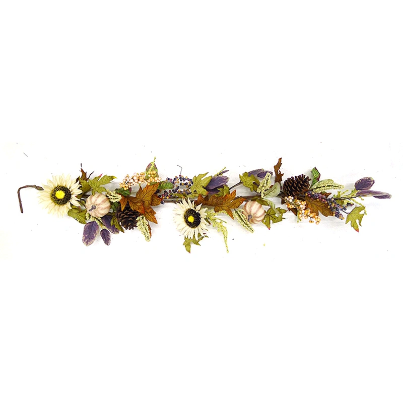 Hot sale Wholesale good price Christmas/Autumn Decoration Artificial sunflower and pumpkin Wreath