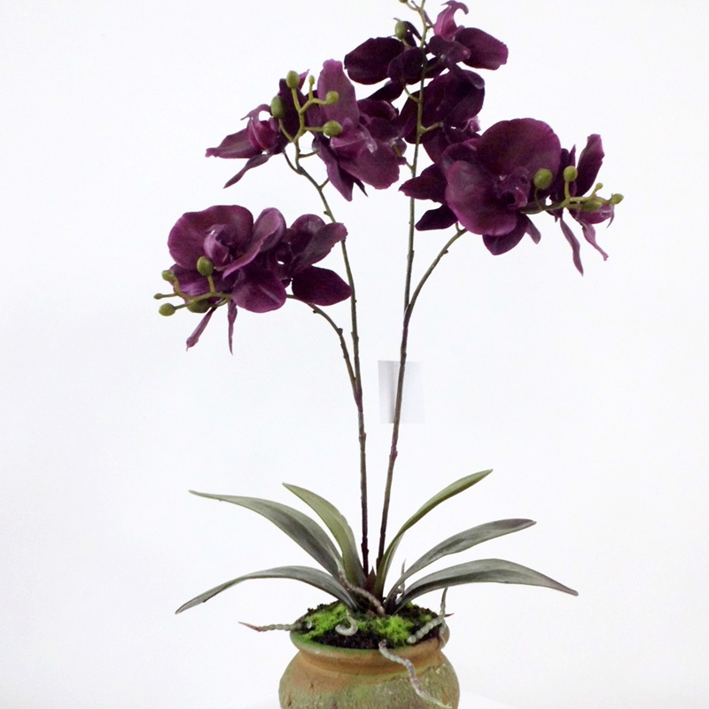 Hot sale Wholesale Orchid Artificial Flower with Pot  Orchid Plant/Flower Artificial Orchid In Pot