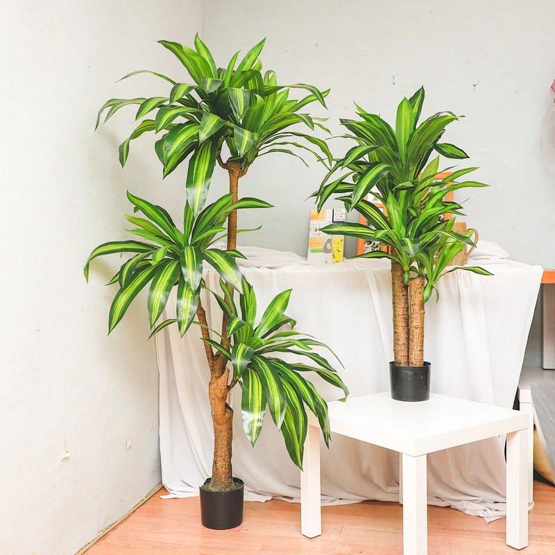 Houseplants Plastic Corn Plant Dracaena Fragrans Good Quality Happy Dracaena Tree Artificial flowers