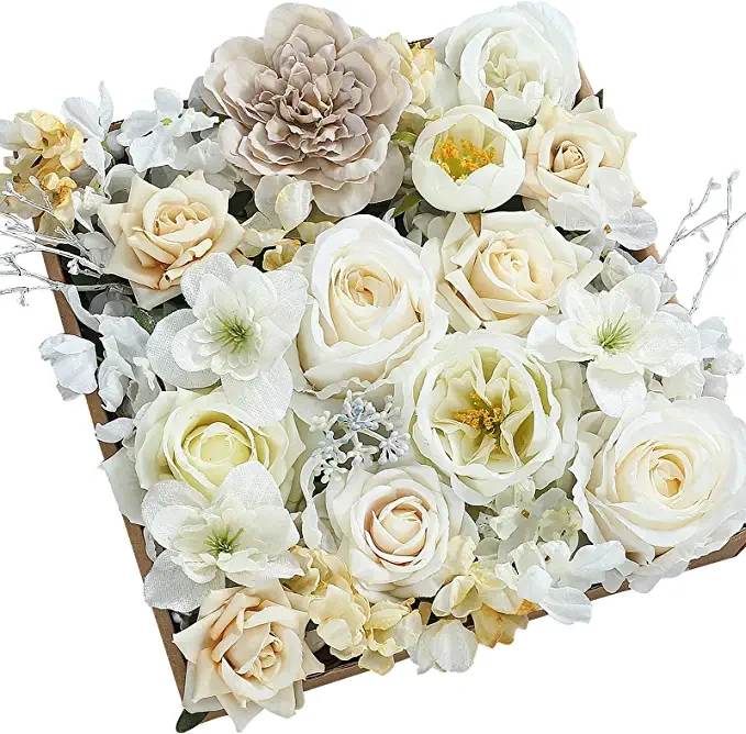 Artificial Flowers Roses Silk Flowers for DIY Wedding Party Artificial Flowers Bridal Home Decorations