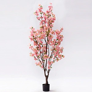 Hot Sales Vivid Customized Large Outdoor Pink Cherry Blossom Plant Artificial Cherry Blossom Tree