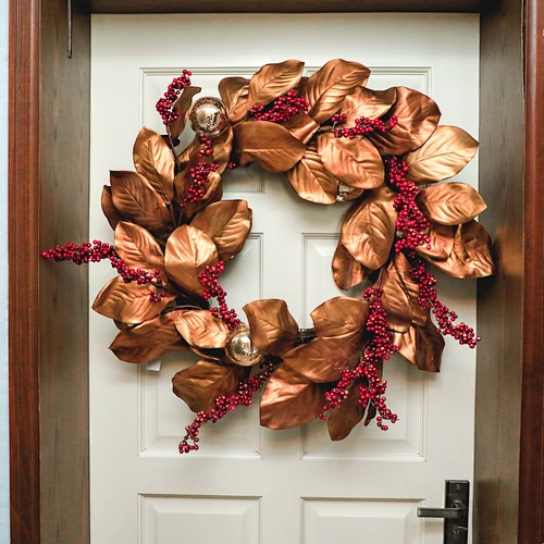 Decorate artificial Artificial Wreath For Christmas Wedding, Holiday Front Door Wall Window Party Decoration