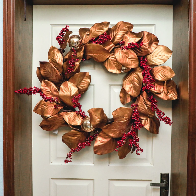 Decorate artificial Artificial Wreath For Christmas Wedding, Holiday Front Door Wall Window Party Decoration