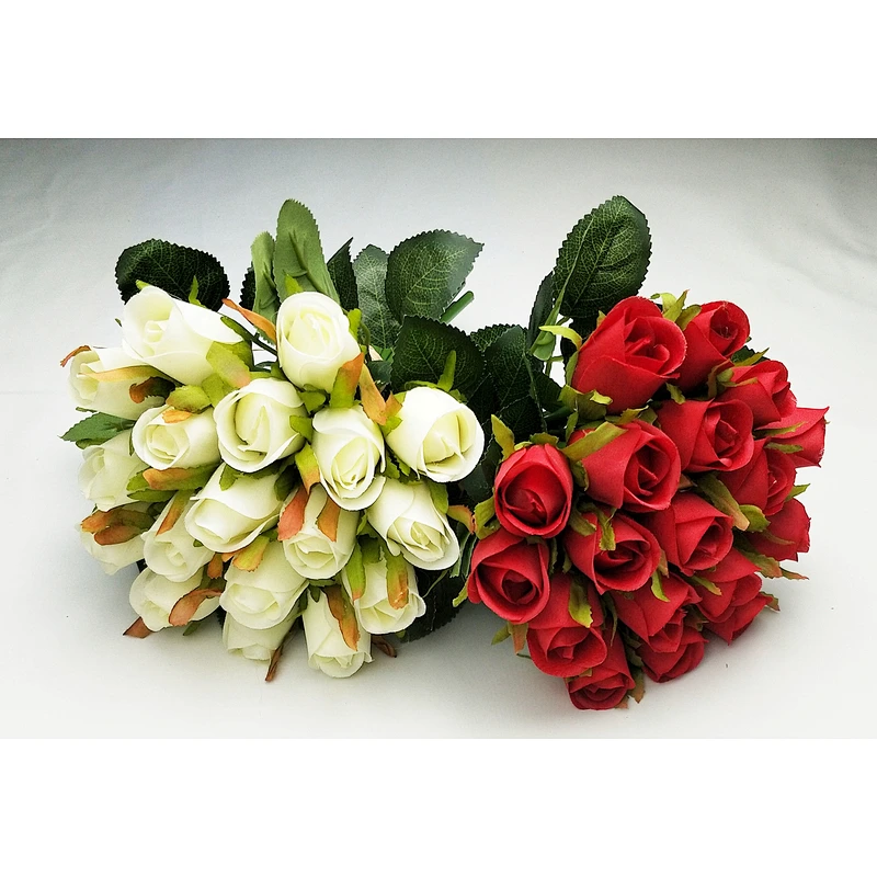 SILKYWAY ROSE BUSH ARTIFICIAL FLOWER 1002-HB-18T