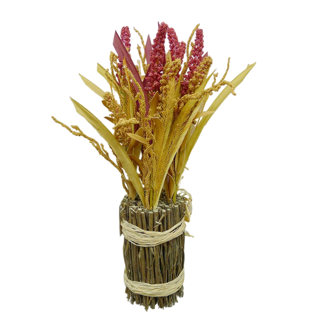 High Quality Affordable Wheat Wreath 66cm In/Out Door Decorations Hand Wrapped Spray For Sale