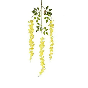 Wisteria Artificial Flower Bushy Silk Vine Garland Artificial Flower Hanging Wedding Party Garden Outdoor Wall Decoration