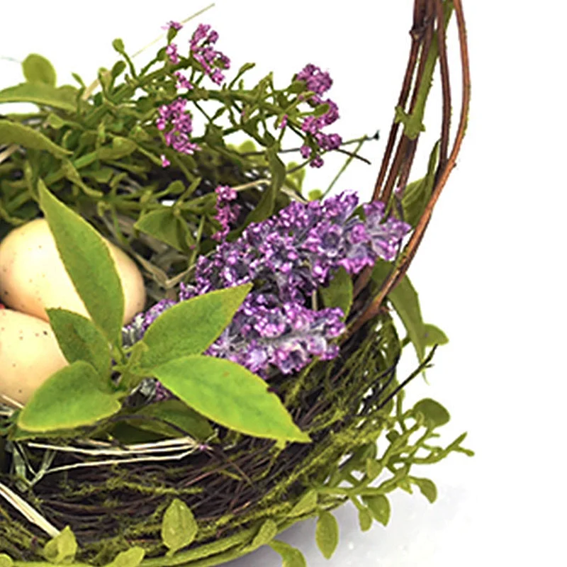 Real Touch Easter Wreath Artifical Plant Spring Wreath Decorative Egg  With Berry Wreath