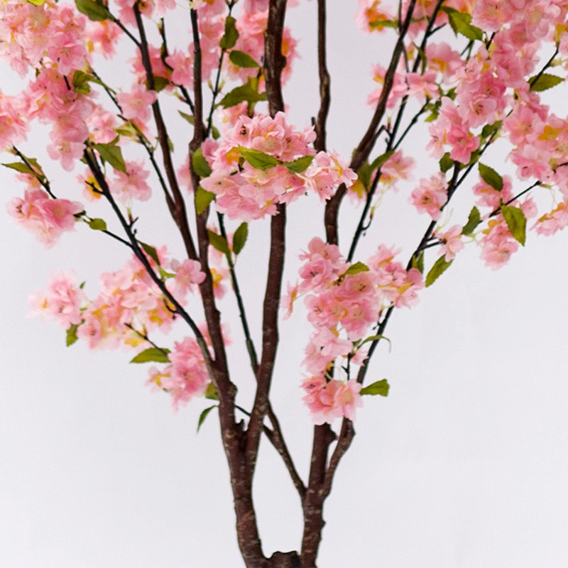 Popular Wholesale Artificial Silk Cherry Blossom Tree Customer Indoor Cherry Blossom Tree