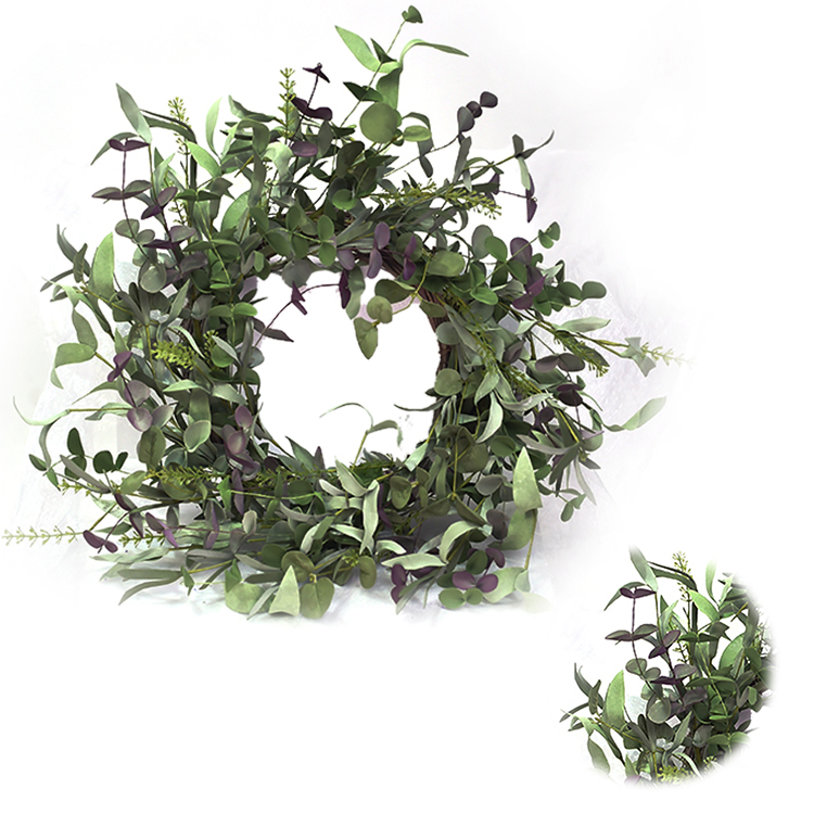 Ornamental natural decorative wreaths Real Touch Greenery Wreath for home decoration