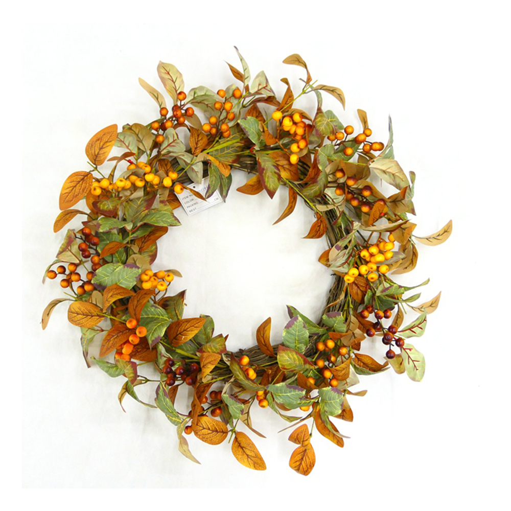Good supplier handmade high quality artificial blue flowers personalized artificial wreath in vase