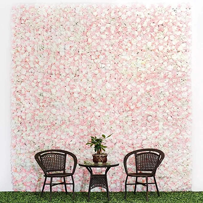 Artificial Flower Panels Artificial Flowers Wall Screen Romantic Floral Backdrop Hedge Home Decor Wedding Party