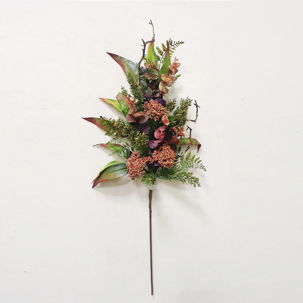 Interior decoration summer spring artificial flowers decor home decoration plant hand wrapped spray with leaves