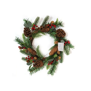 Wholesale New Style Best Quality Plastic Artificial Xmas Decoration Decorative Christmas Wreath