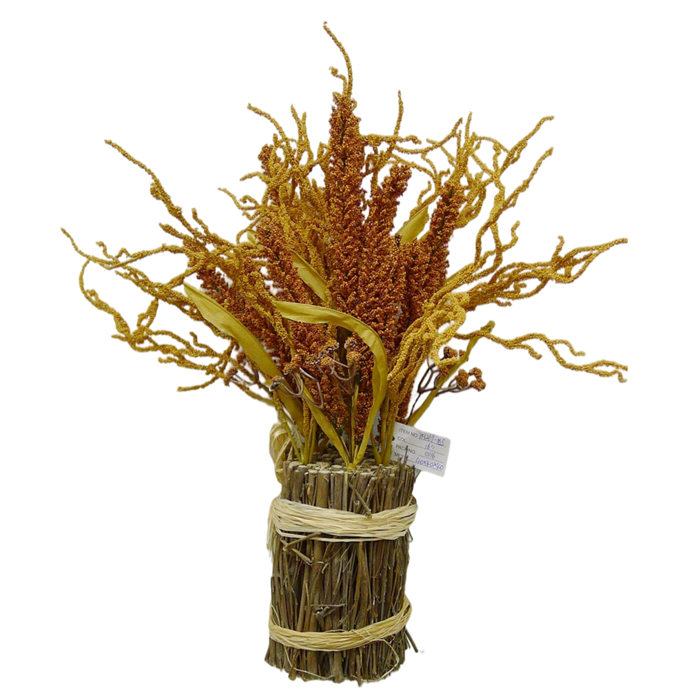 High Quality Affordable Wheat Wreath 42cm In/Out Door Decorations Hand Wrapped Spray For Sale