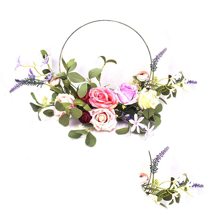 artificial half wreath spring Floral decoration good material Half Wreath for home decoration