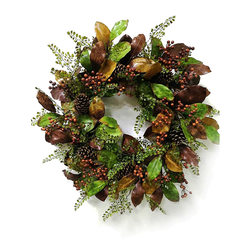 New Design Real Touch wreath Nordic Style Outdoor Indoor Colorful Artificial Wedding Christmas Wreath