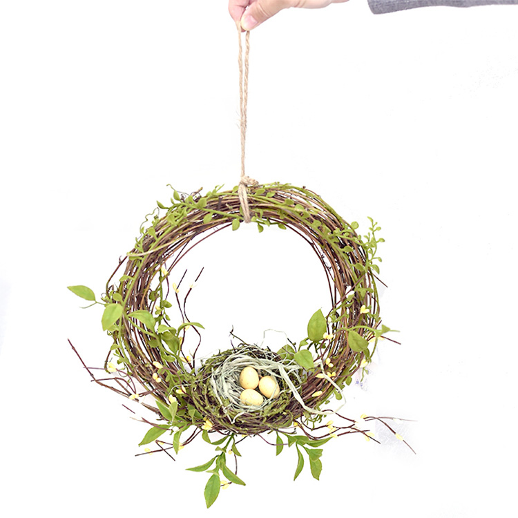 Ornamental Hand Wrapped decoration simulation wreaths Daisy Wreath for home decoration Faux Flower Realistic