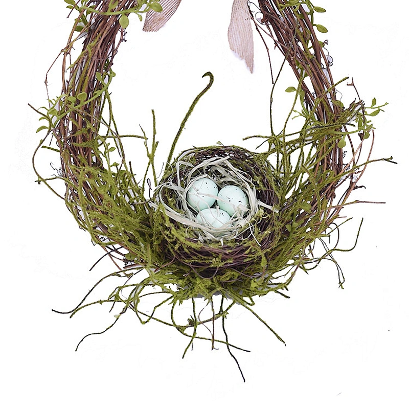 Made In China spring floral Easter Candle Ring Egg Wreath Hand Wrapped wreath