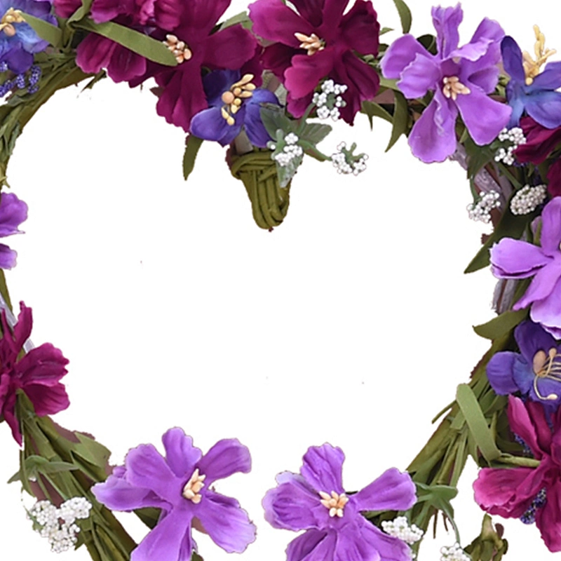 Ornamental Luxury Mother's Day Gift Heart shape wreath Natural artifical spring wreath