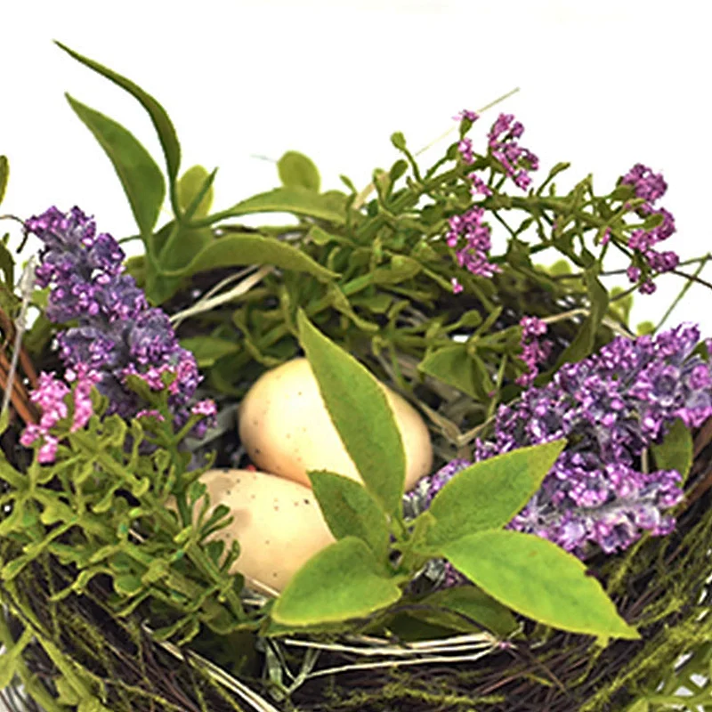 Real Touch Easter Wreath Artifical Plant Spring Wreath Decorative Egg  With Berry Wreath