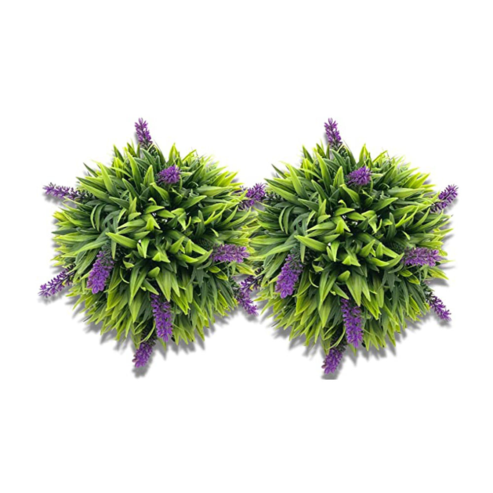 Decor Artificial Purple Lavender Flower Balls Plant Boxwood Artificial Flower Balls for Balcony Wedding