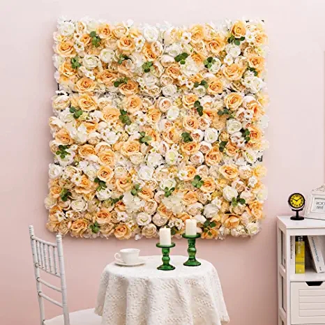 High quality wholesale customized Flower Wall Wedding Bridal Silk Flowers Home Backdrop Decor Artificial Flower