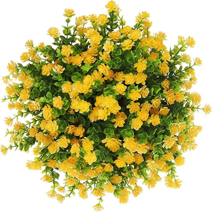 Artificial Outdoor Flowers Faux Outdoor Plants Plastic UV Resistant Flowers Spring Plants Artificial for Porch Hanging Wedding