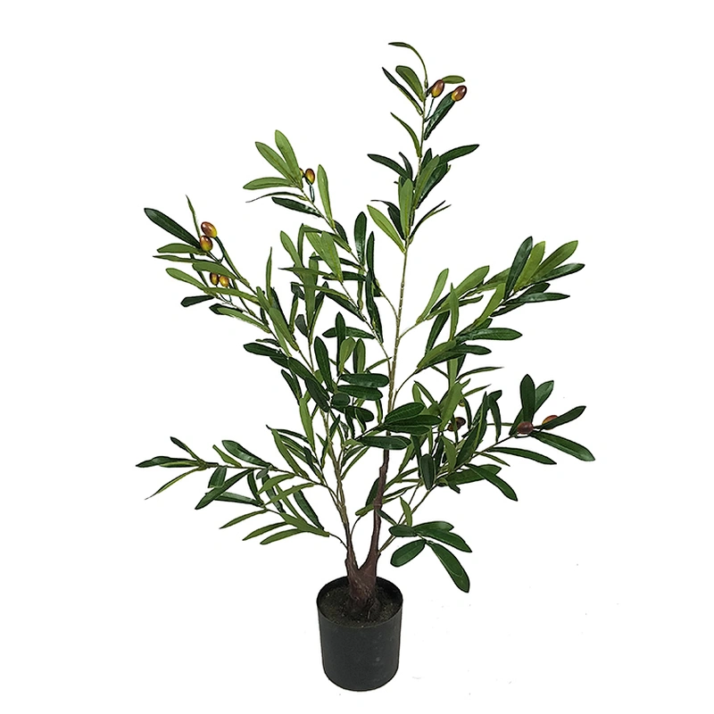 Popular fashion polyester plastic iron artificial oliver tree artificial oliver tree plant for garden decoration