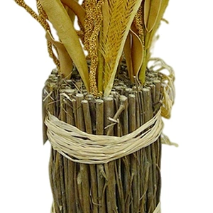 High Quality Affordable Wheat Wreath 66cm In/Out Door Decorations Hand Wrapped Spray For Sale