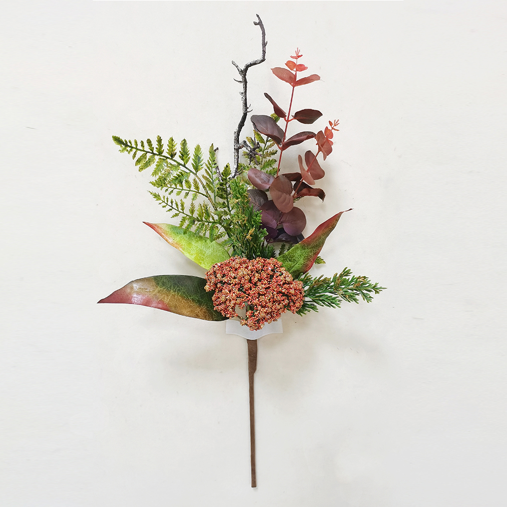 High quality real touch decorative flowers cheap fruit wholesale artificial flowers spray with white berry
