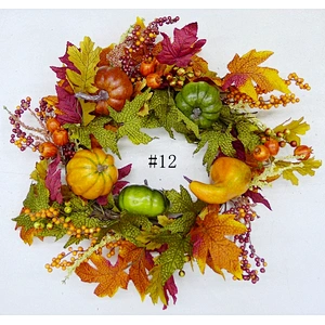 Hot Sale Natural Artificial Outdoor Christmas/Autumn Wild flower Wreath Decoration