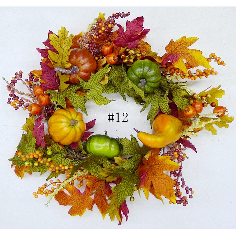 Hot Sale Natural Artificial Outdoor Christmas/Autumn Wild flower Wreath Decoration