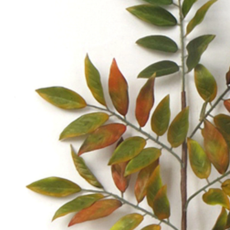 New Style Of Decoration Single Fern Leaves 76cm Champagne Flowers Glitter Spray Flowers For Sale
