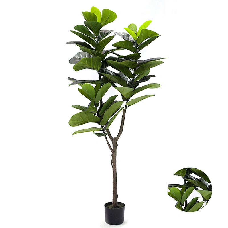 Wholesale New Design Plastic Succulent Artificial Lyrata Fiddle Plants Trees Houseplants Greenery Fiddle Plant