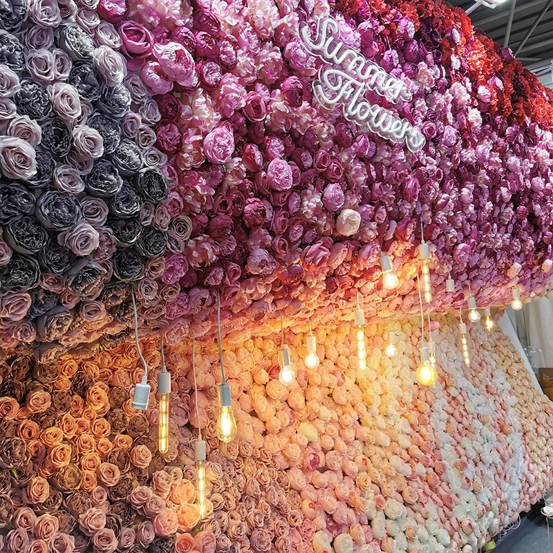 Flower Wall Background Simulation Flower Wedding Props Photo Background Decoration Artificial Flower