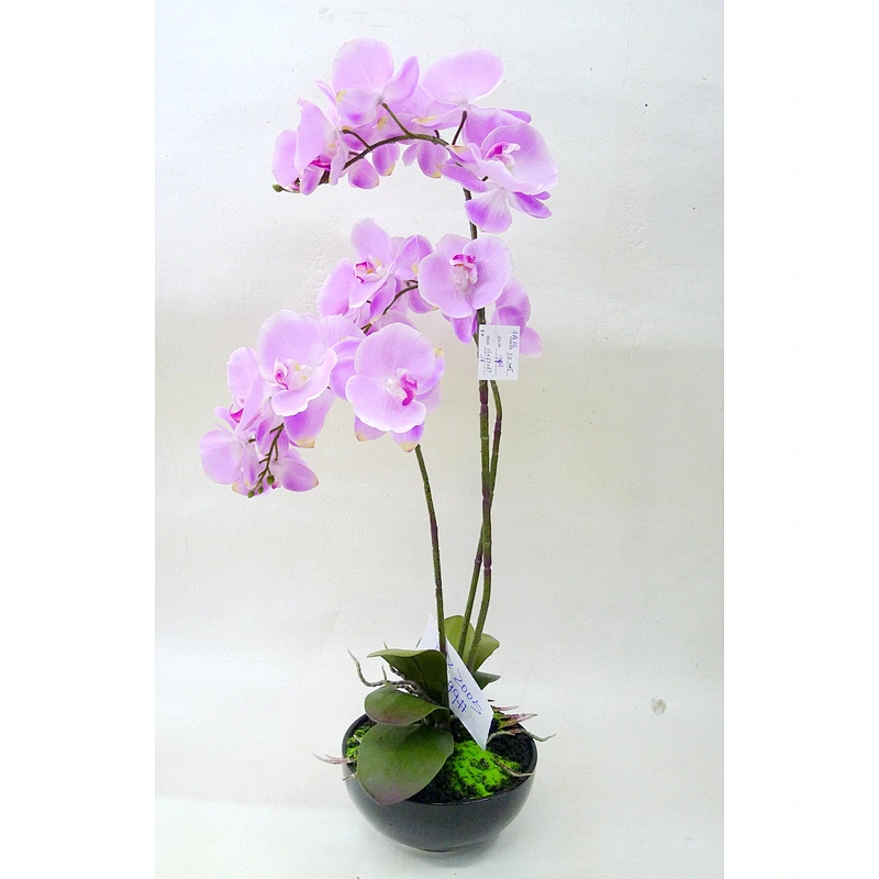 Orchid Flowers Artificial flowers  Arrangements Home Wedding Decor Pink Purple Green White with pot