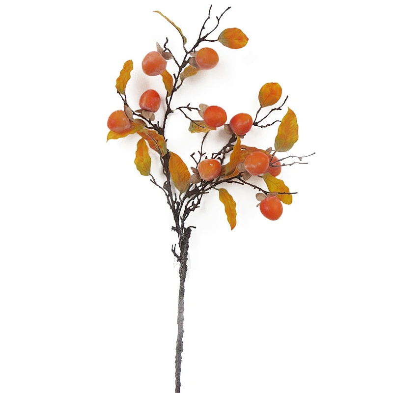 Hot sale home door decorations decorative seven persimmons artificial flower hand wrapped artificial flower