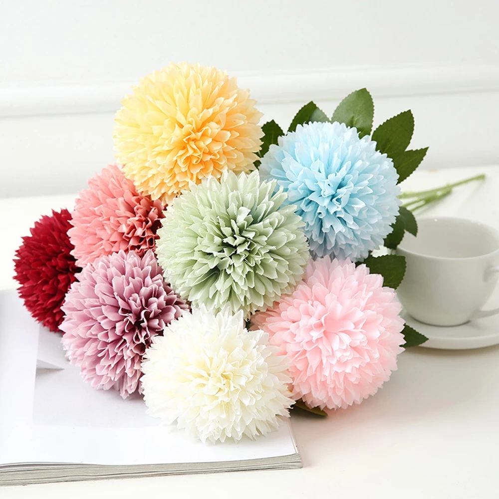 5Pcs Dandelion Flower Ball Artificial Simulation Bouquet Diy Home Decoration Wedding Decoration Valentine's Day Gift Flower