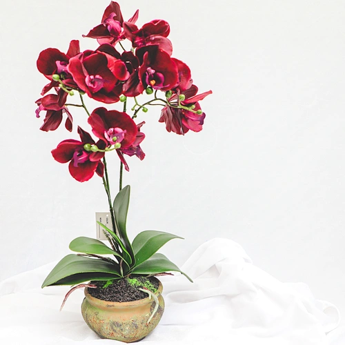 Factory Supply Artificial Flowers Faux Water Cymbidium Butterfly Orchid For Home Decoration