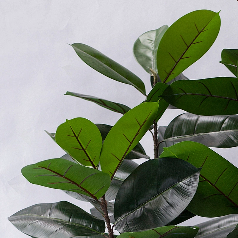 Factory Wholesale Price indoor large artificial decorative rubber tree artificial greenery rubber leaves