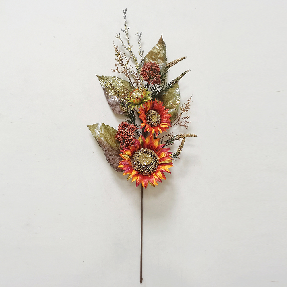 Good quality and reasonable price decorative seven persimmons artificial flower hand wrapped artificial flower