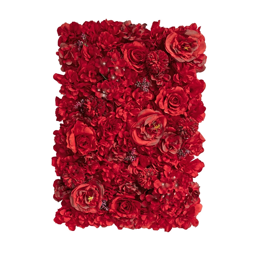 New Artificial Flowers Background Wall Diy Wedding Party Decoration Rose Peony Silk Grid Row Simulation Flowers Wall Flowers