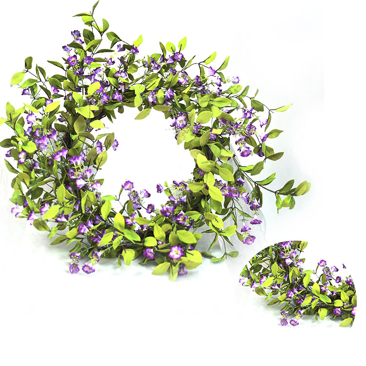 Natural Hand Wrapped Spring Floral wreath home decoration plant Wild Flower Wreath