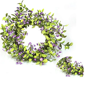 Natural Hand Wrapped Spring Floral wreath home decoration plant Wild Flower Wreath
